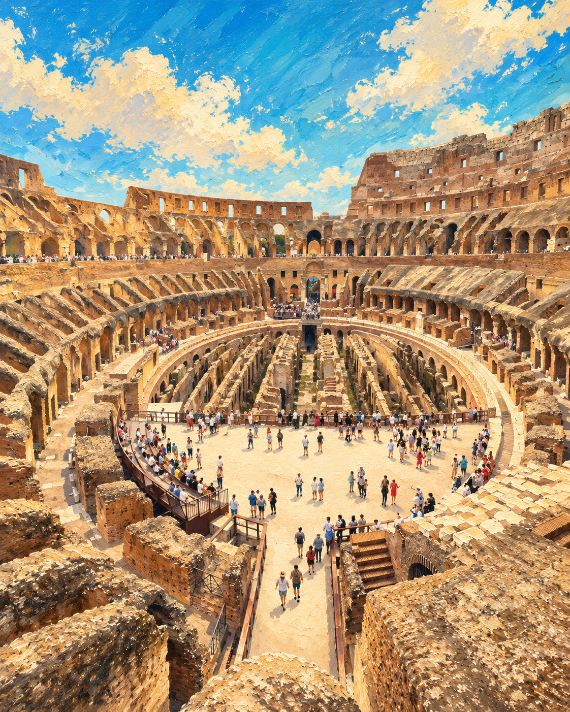 Standing inside the Colosseum