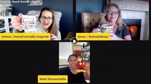 Selena Conmackie, Anna Larson & Kalei Duvauchelle doing a Coffee Selfie talking about COVID-19, Furlough & Adversity